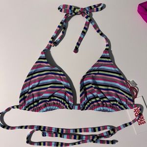 NWT Striped bikini top by Solid & Striped Size Large NWT